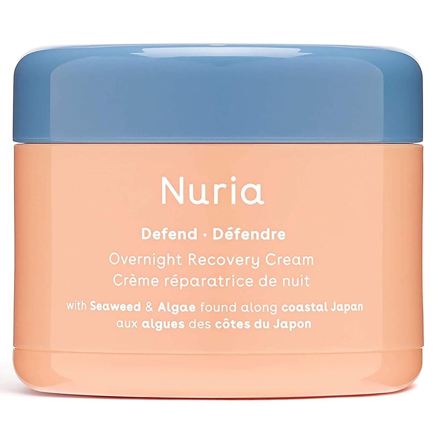 Nuria - Defend Overnight Face Cream, Facial Moisturizer for Nighttime Skin Recovery, Night Cream for Face with Seaweed, Brown Algae, and Aloe Leaf Juice, 50mL1.7 fl oz