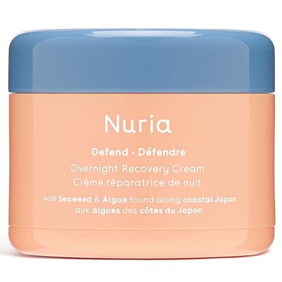 Nuria - Defend Overnight Face Cream, Facial Moisturizer for Nighttime Skin Recovery, Night Cream for Face with Seaweed, Brown Algae, and Aloe Leaf Juice, 50mL1.7 fl oz