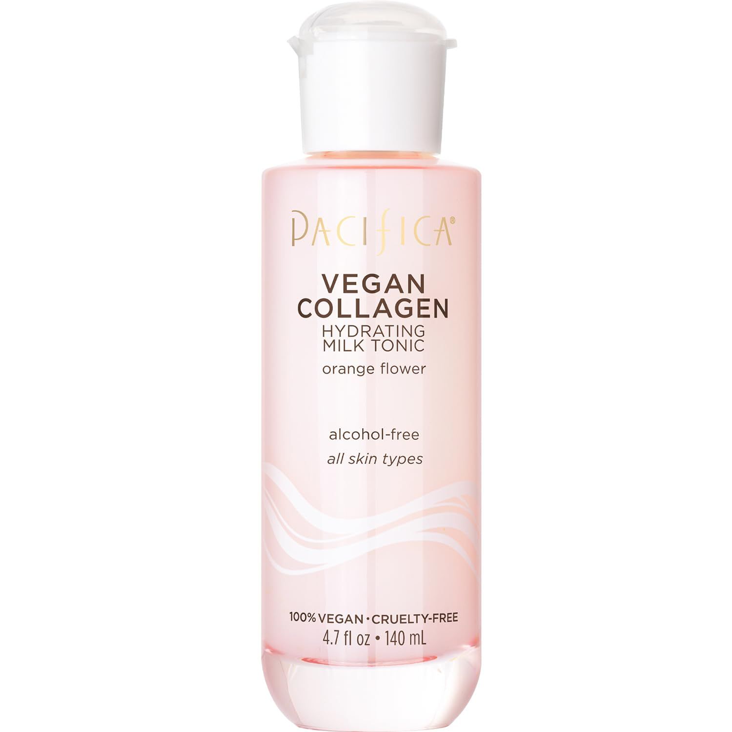 Pacifica Vegan Collagen Hydrating Milk Tonic - Alcohol-Free Milky Toner Essence Moisturizing Vegan Collagen Face Tonic wHyaluronic Acid, Chamomile Jasmine All Skin Types Vegan Dermatologist Tested