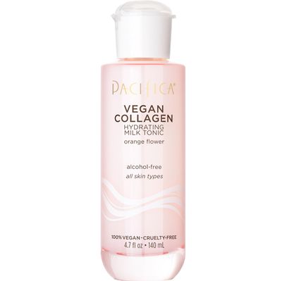 Pacifica Vegan Collagen Hydrating Milk Tonic - Alcohol-Free Milky Toner Essence Moisturizing Vegan Collagen Face Tonic wHyaluronic Acid, Chamomile Jasmine All Skin Types Vegan Dermatologist Tested