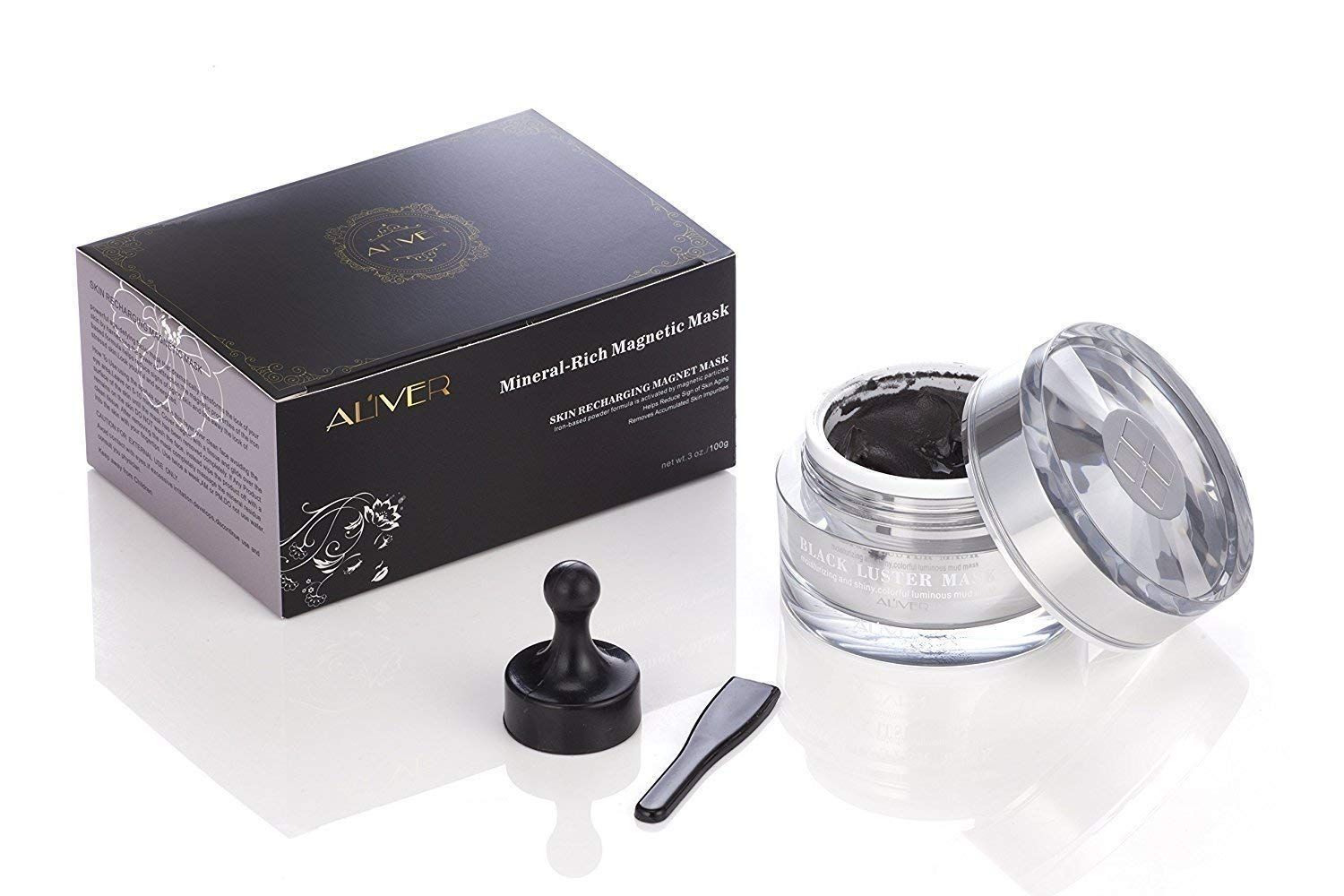 Facial Mask Magnetic Kit, Moisturizing Magnetic Peel Off Face Mask, Anti-Aging Skincare Mineral-Rich Natural Dead Sea Mud Mask Deep Pore Cleaning, for Men and Women(50ml)