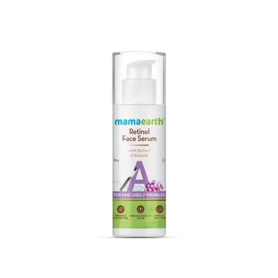 Mamaearth Retinol Face Serum with Bakuchi Anti Aging Formula to Reduce Fine Lines Wrinkles Lightweight Fast Absorbing Suits All Skin Types 1.01 Fl Oz30ml