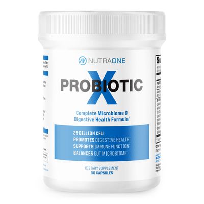 NutraOne ProbioticX Probiotic Supplement for Women Men Digestive Health Immune Support Probiotics (30 Capsules)