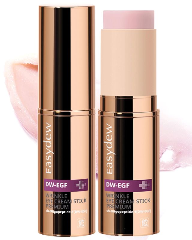 EASYDEW EGF Plumping Peptides Eye Stick Balm for Fine Lines, Wrinkles Sagging Skin, On-the-go Dark Circle Under Eye Treatment I Not Tested on Animals, Clean K-Beauty, 8g