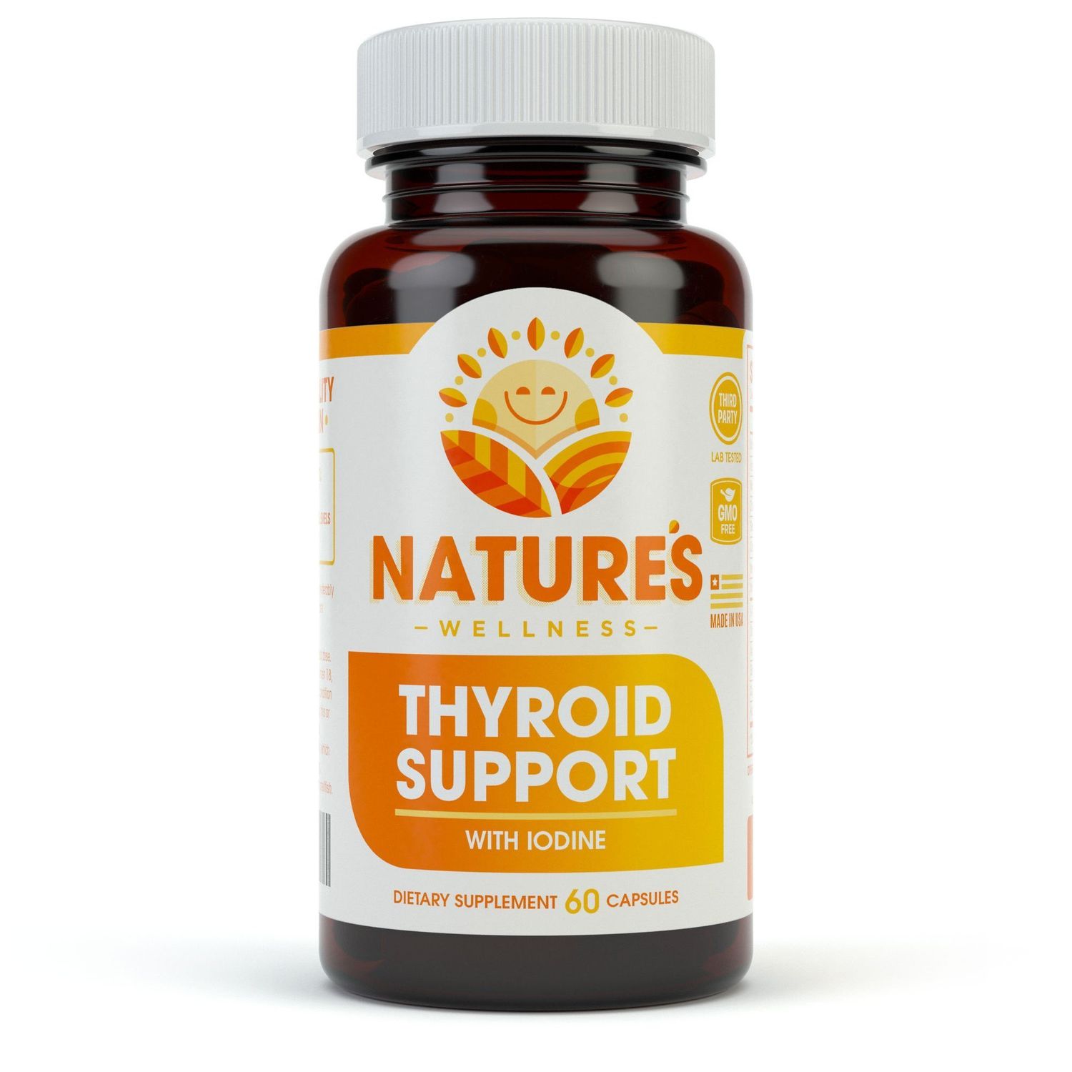 Thyroid Support Complex With Iodine For Energy Levels, Weight Loss, Metabolism, Fatigue Brain Function - Natural Health Supplement Formula: L-Tyrosine, Selenium, Kelp, Bladderwrack, Ashwagandha, etc