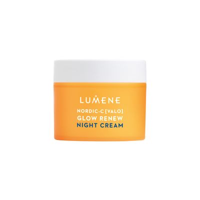 Lumene Nordic-C [Valo] Glow Renew Night Cream - Revitalizing Facial Moisturizer with Arctic Cloudberry, Hyaluronic Acid and Vitamin C - Radiance-Boosting Vegan Skin Care (1.7 oz)