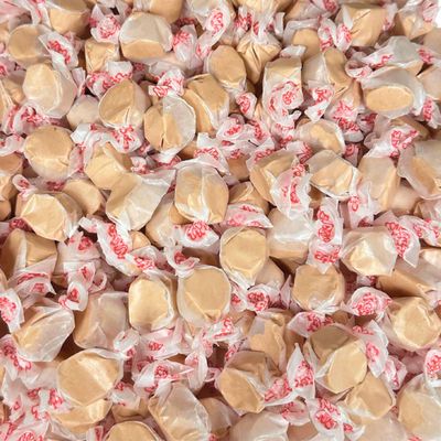 Premium Chocolate Saltwater Taffy Chewy Candy Rich Cocoa Flavor Bulk 1 Lb Bag 60 Pieces Individually Wrapped, Nut Gluten Free Treats (16-Oz)