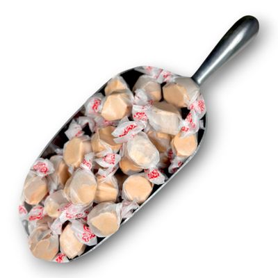 Premium Chocolate Saltwater Taffy Chewy Candy Rich Cocoa Flavor Bulk 1 Lb Bag 60 Pieces Individually Wrapped, Nut Gluten Free Treats (16-Oz)