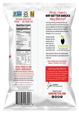 Way Better Snacks Sweet Chili Flavored Whole Grain Corn Tortilla Chips, Non GMO, 5.5 Ounces (Pack Of 12)