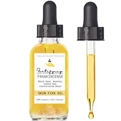 Fortifying Frankincense Resin Infused 100 Organic Black Seed, Rosehip Castor Oils for Face Miracle Anti-Aging Facial Moisturizer Cold Pressed Oils Natural Serum Skincare Hydrates Skin