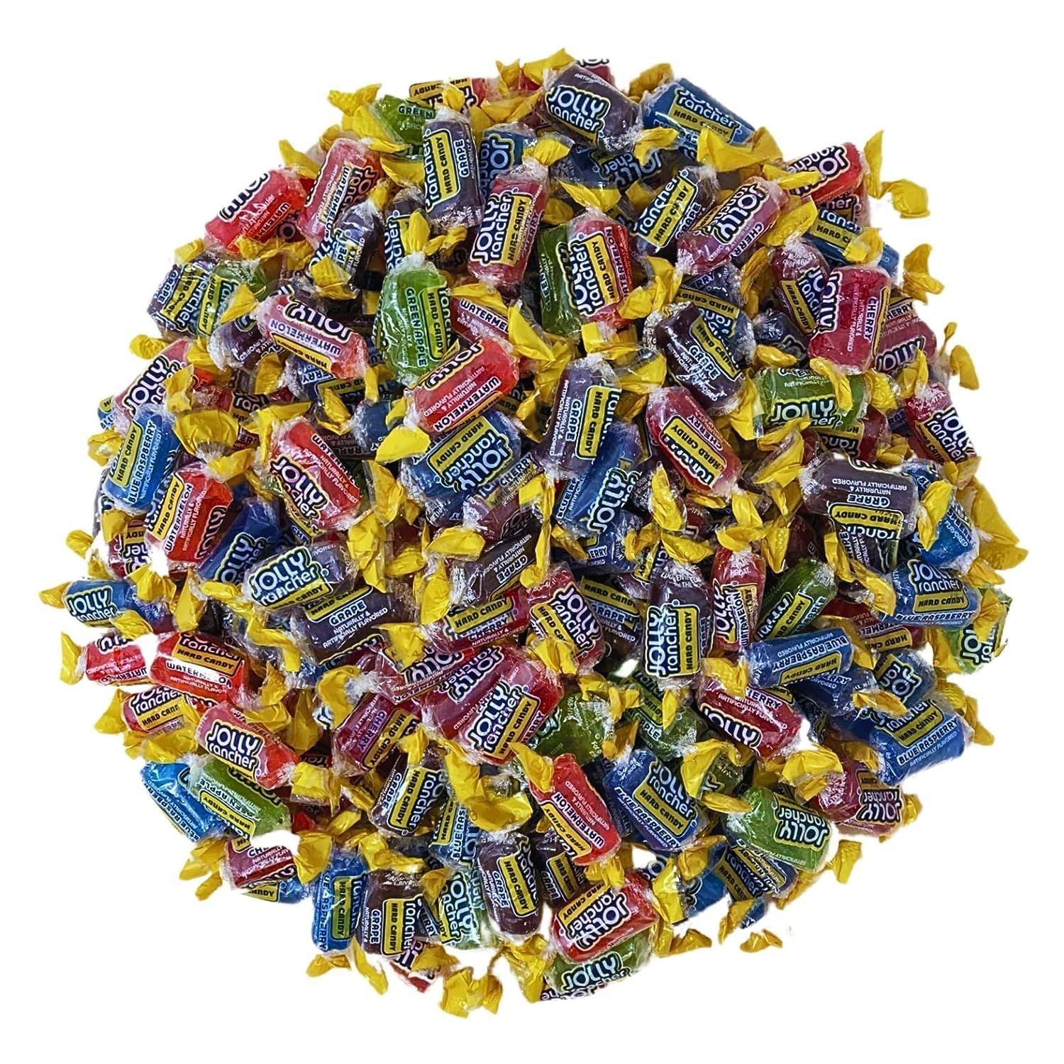 CandyKrave Jolley Rancher Premium Flavored Hard Candy - Individually Wrapped - Bulk Candy Bag - Long-Lasting Fruit Flavor Delight - Resealable Bag (1 Pound, Assorted)