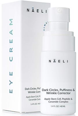 NAELI Eye Cream for Dark Circles, Puffiness Wrinkles with Anti Aging Apple Stem Cell Peptide Complex - Reduces Fine Lines, Diminishes Bags Restores Under Eye, 1.4 oz