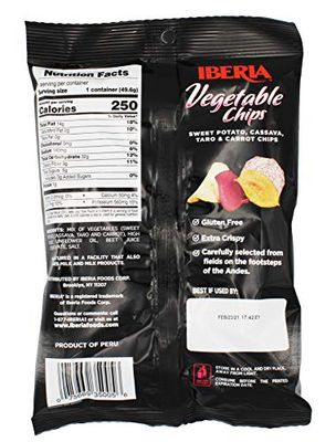 Iberia Vegetable Chips 1.75 Ounce (Pack Of 18)