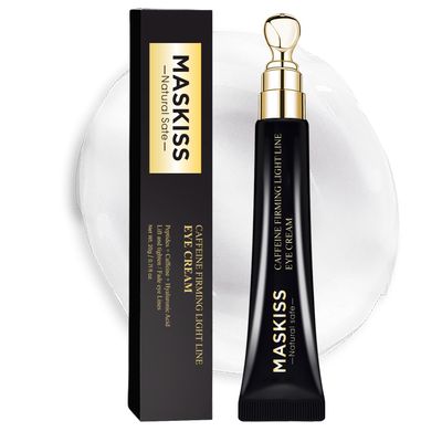 Maskiss Under Eye Cream for Wrinkles, Skin Renewing Eye Cream With Peptides Caffeine for Dark Circles and Puffiness, Anti Aging, Reduce Fine Lines and Under EyeBags, Fragrance Free