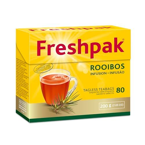Freshpak Rooibos Tea 80 Tagless Teabags Natural Premium Rooibos Naturally Caffeine Free Keto Friendly Rooibos From South Africa Non GMO