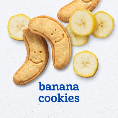Gerber Toddler Snacks, Banana Cookies, Toddler Cookies, 10 DV Iron Vitamin E, Finger Foods, Snacks for Toddlers