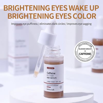 DEleventh Korean Brand Caffeine Vitamin E Eye Serum 30ml Anti-Aging Repair Eye, Anti-Oxidation, Fade Fine Lines, Tender Skin, Remove Acne, Moisturize and Remove Dark Circles Under the Eyes