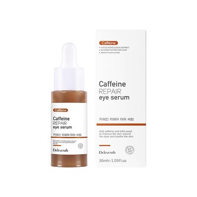 DEleventh Korean Brand Caffeine Vitamin E Eye Serum 30ml Anti-Aging Repair Eye, Anti-Oxidation, Fade Fine Lines, Tender Skin, Remove Acne, Moisturize and Remove Dark Circles Under the Eyes