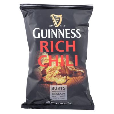 Burt&#39;s Guinness Rich Chili Thick Cut Potato Chips, 5.3 Ounce