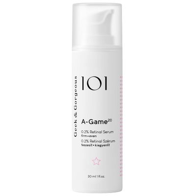 Geek Gorgeous - A-Game 20-0.2 Retinal serum - silky, light with medium-strength retinal, anti-aging - all skin types, especially combination oily skin, 1 oz