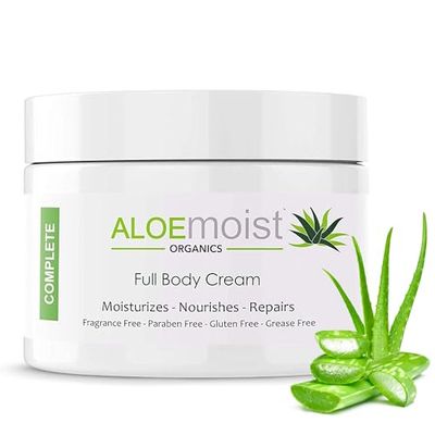 Organic Aloe Vera Lotion - Face Body Moisturizing Cream with Natural Aloe Vera, Vitamin E Oil, Vitamin C, Retinol Cream, Shea Butter - Anti Aging Face Moisturizer for Women, Dry Skin (8 oz - 2pk)
