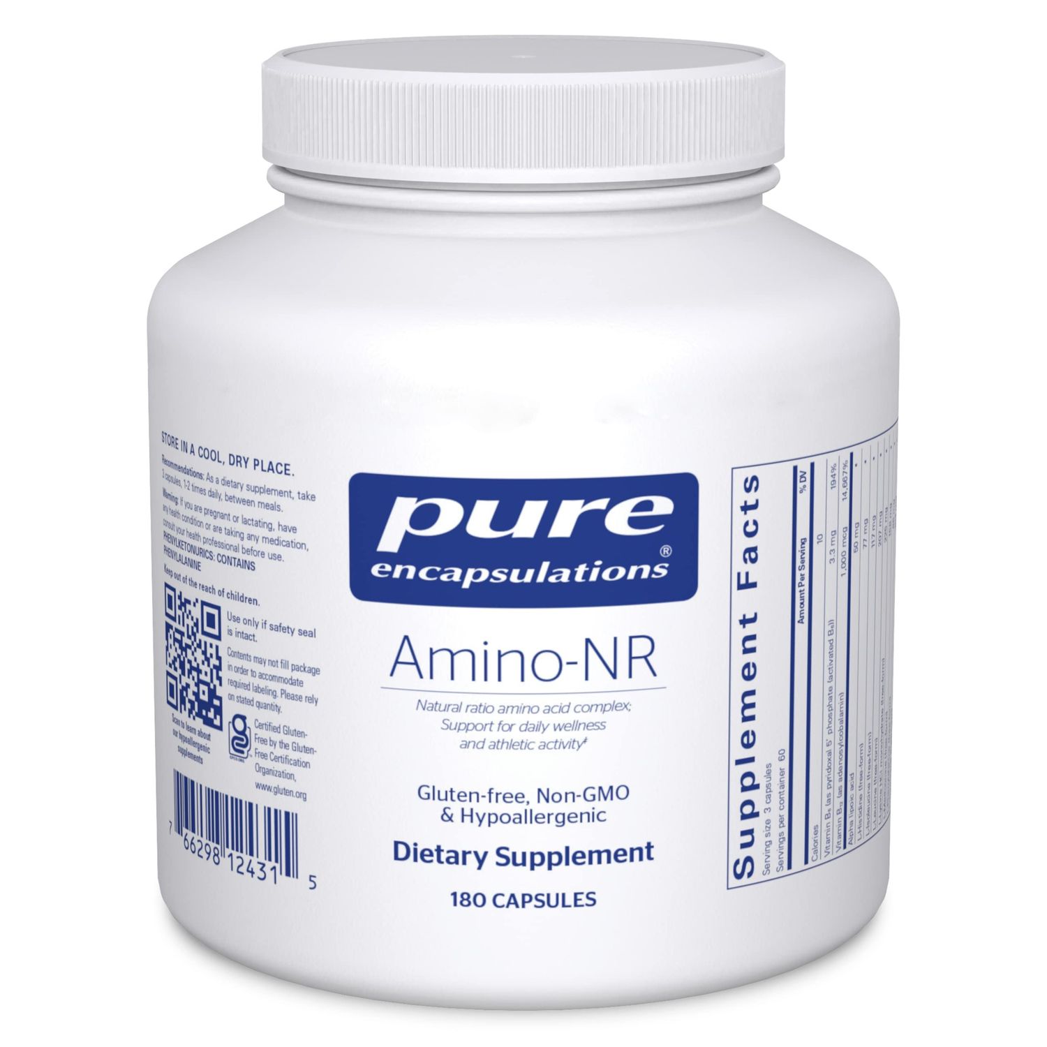 Pure Encapsulations Amino-NR Natural Ratio Amino Acid Complex Support for Immune Function and Athletic Activity 180 Capsules
