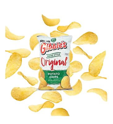2 pack of Nibble With Gibbles Potato Chips Original 8oz Bags (2 pack, Original Potato Chips)