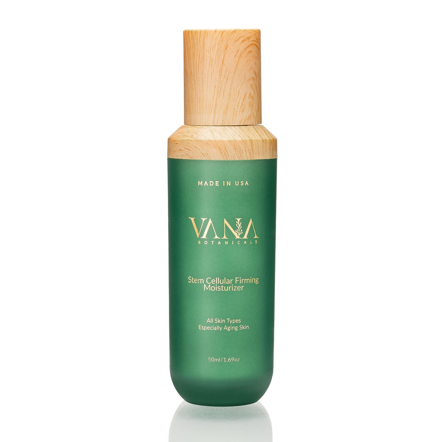 Vana Botanicals Stem Cellular Firming Moisturizer - Apple Stem Cells Vegan Collagen - Anti-Aging FaceNeck Day Night Cream - Firming, Hydrating, Wrinkle Repair - Improves Elasticity (1.69 fl oz)