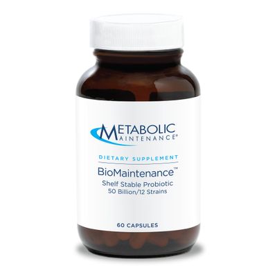 Metabolic Maintenance Biomaintenance Shelf Stable Probiotic - 50 Billion CFU 12 Strain Probiotic Gut Health Supplement - Contains Lactobacillus Acidophilus Lactobacillus Gasseri (60 Capsules)
