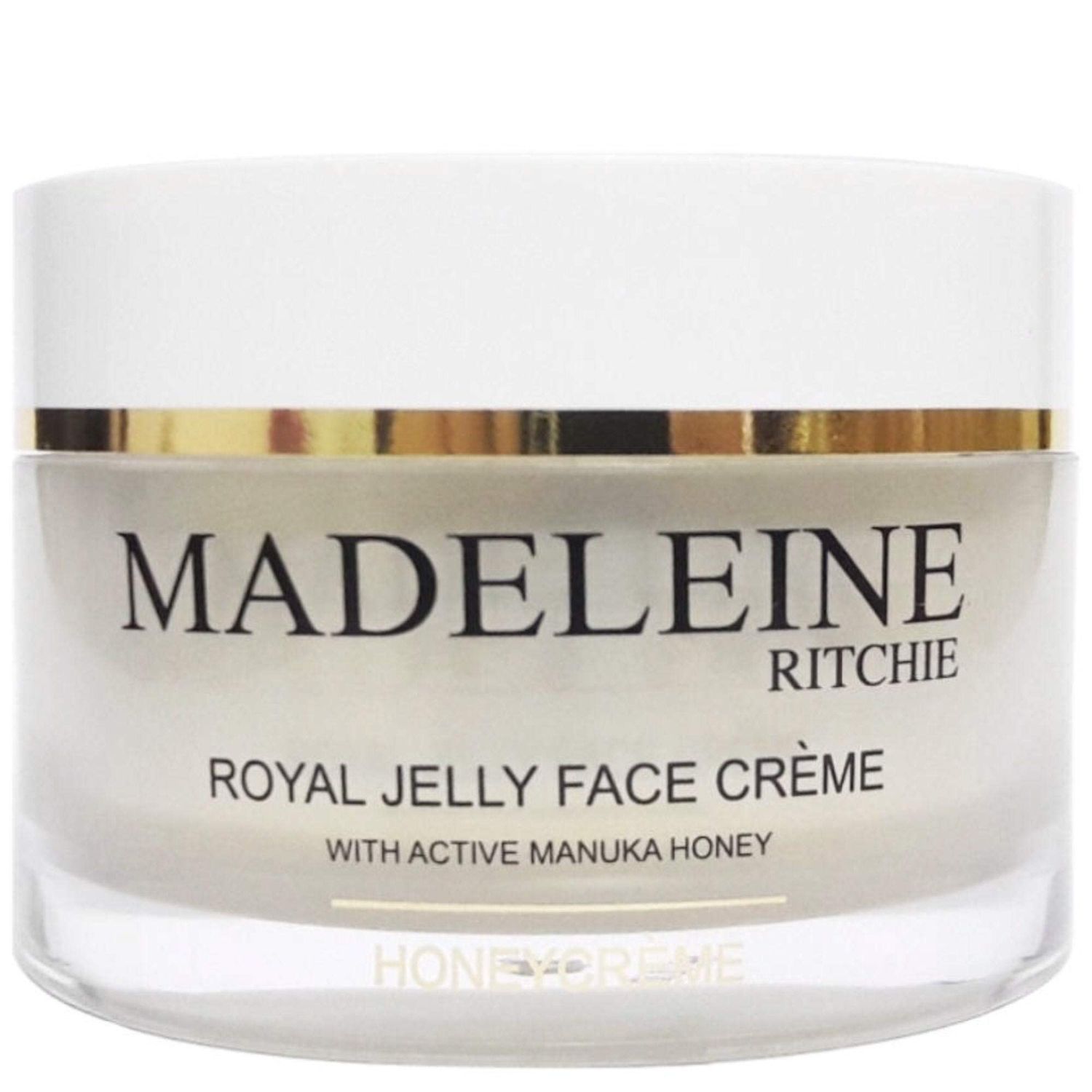 MADELEINE RITCHIE HoneyCreme New Zealand Royal Jelly Face Cream with active manuka honey 3.4 fl.oz jar. Original, Authentic Natural anti-aging cream.