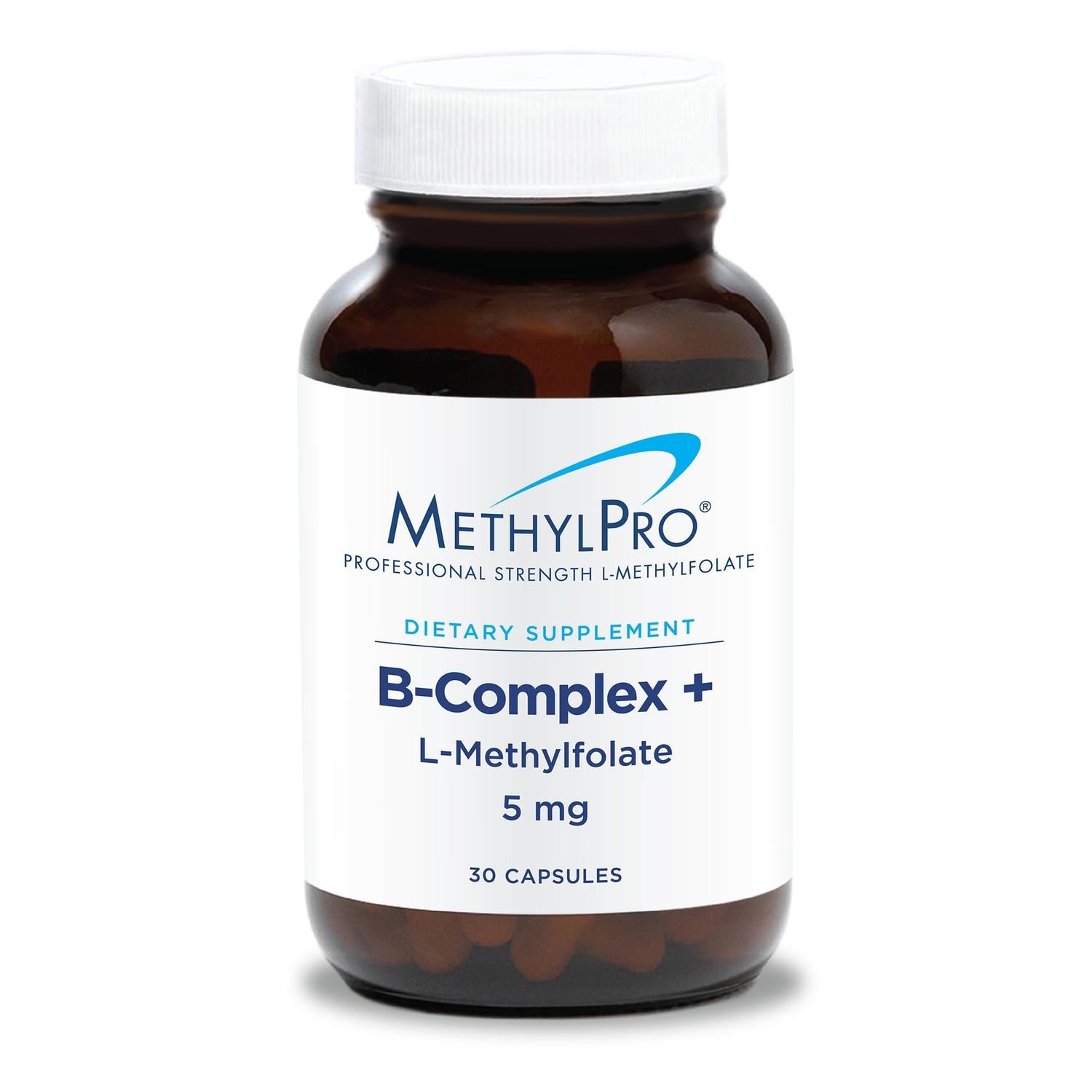 MethylPro B Complex L Methylfolate 5mg - Professional Strength Vitamin B Complex L-Methylfolate Supplement for Energy, Mood, Immune Support - Vitamin B Complex Supplement (30 Capsules)