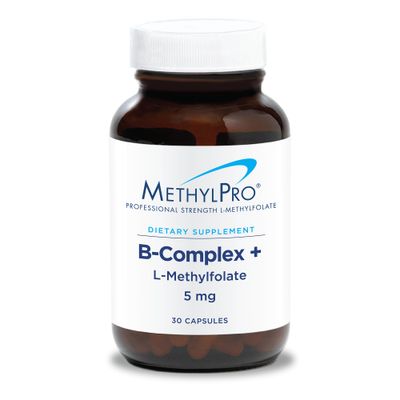 MethylPro B Complex L Methylfolate 5mg - Professional Strength Vitamin B Complex L-Methylfolate Supplement for Energy, Mood, Immune Support - Vitamin B Complex Supplement (30 Capsules)