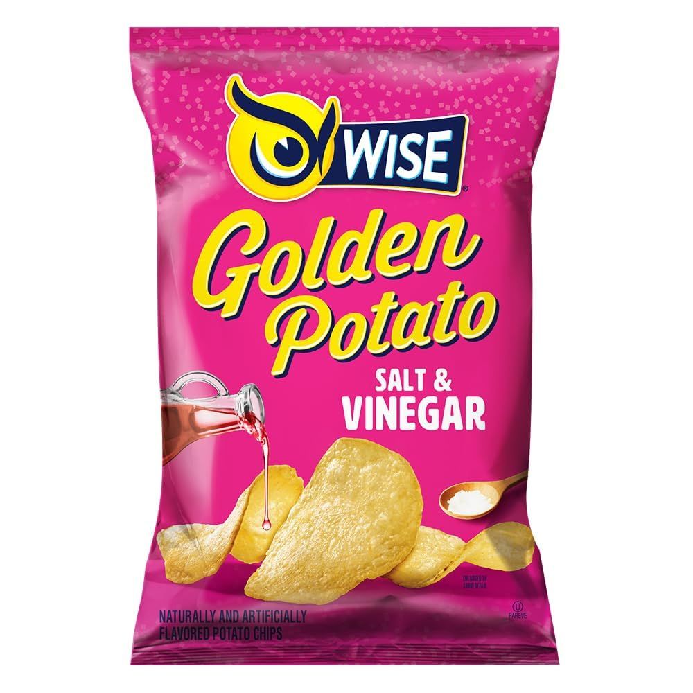 Wise Foods Salt Vinegar Potato Chips Sharing Size Bags (3 Bags)