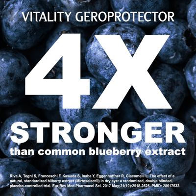 Thrivous Vitality - Enhance Cell DNA Function for Better Aging - Advanced Natural Geroprotector Supplement: Berberine, Milk Thistle, CoQ10, Mirtoselect Blueberry Anthocyanin - 60 Capsules