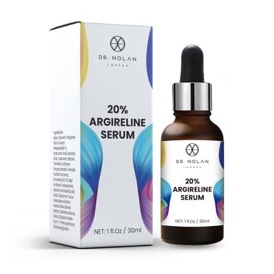Dr Nolan Argireline Serum - 20 Argireline with 5 Hyaluronic Acid, Vitamin C Serum - Anti-Aging Serum for Radiant Skin - Anti-Wrinkle Peptides for Face, Neck Hands