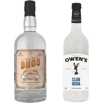 Dh s Handcrafted Non-Alcoholic Orange w 1 Pack Owen s Mixers Club Soda - Keto-Friendly, Zero Sugar, Zero Calories, Zero Proof - 750 ML - Perfect for Mocktails - Made in USA