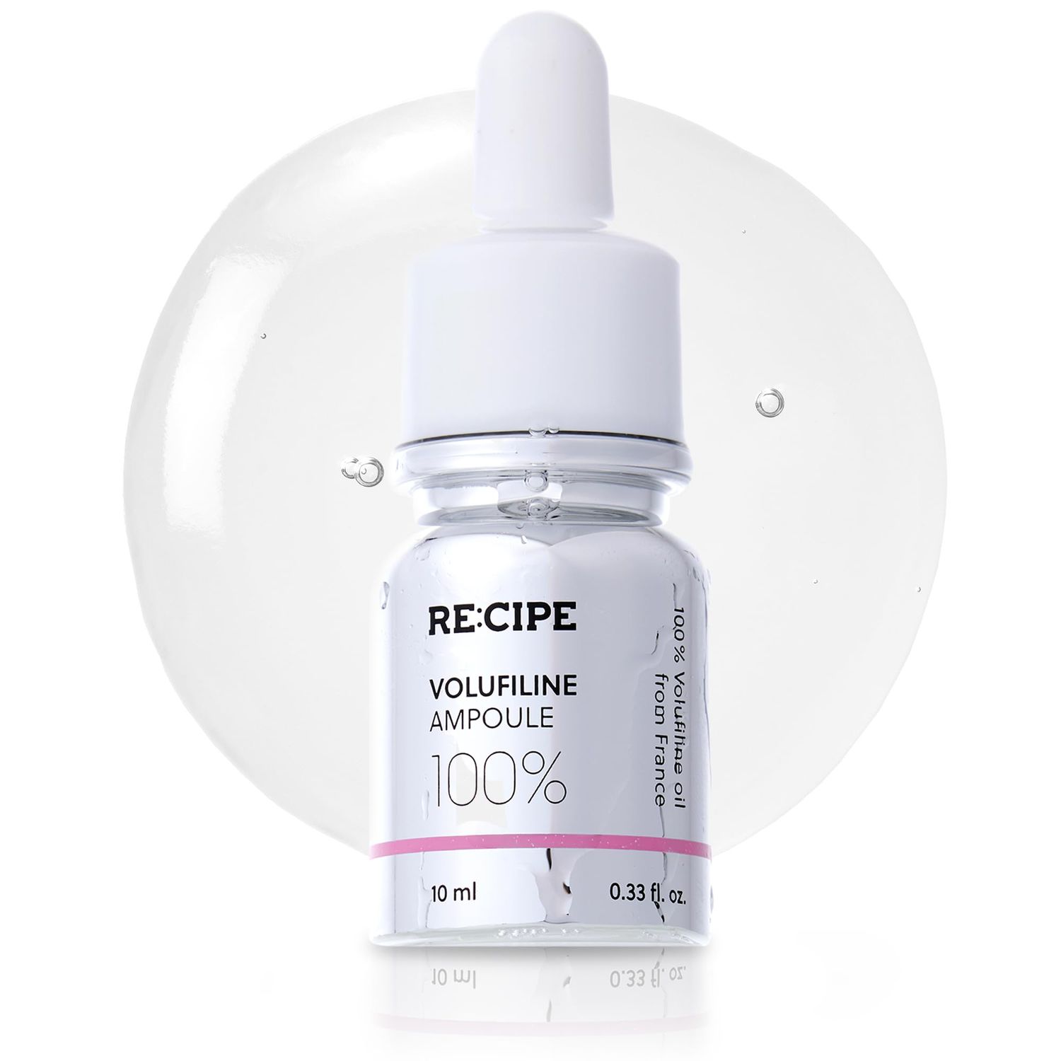 RECIPE Volufiline 100 Ampoule - Pure Volufiline Serum from Sourced from Sederma, France - DIY Skin Care Booster for Face Body - Hydrating Age-Defying Formula for Elevated Resilience (0.33 fl oz)