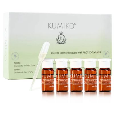KUMIKO Ultimate Age Defying Matcha Revitalizing Facial Ampoule for Men and Women - Facial Serum Hydrates Plumps Skin - Defend, Restore and Rejuvenate All Skin Types with Vitamin C - 5 Vials