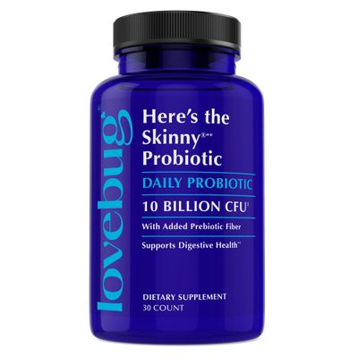 Lovebug Here&#39;s The Skinny Helps with Constipation, Gas Digestive Upset Multi-Strain 10 Billion CFU