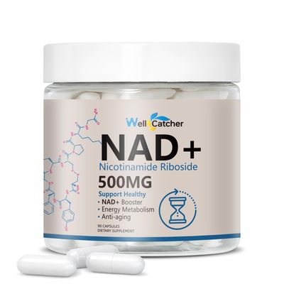 NAD Resveratrol Supplement for Women Men Liposomal Nicotinamide Riboside 500mg Organic Pure NAD Booster Clinically Proven Cellular Energy Anti-Aging Metabolism Enhancer Support 90 Vegan Capsules