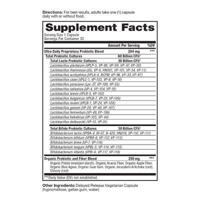 Vital Pro Naturals - Ultra Daily Probiotic Plus Prebiotics 30 Capsules