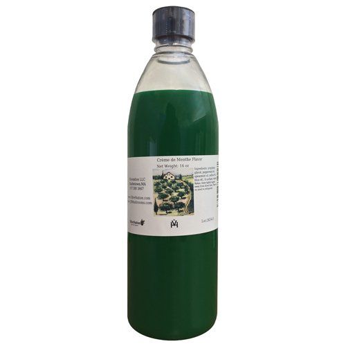 OliveNation Creme de Menthe Flavor, Non Alcoholic Sugar Free Green Rich Mint Bakery Flavoring, PG Free, Non-GMO, Gluten Free, Kosher, Vegan - 16 oz