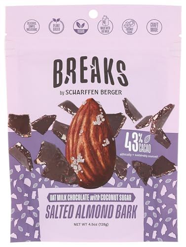 Scharffen Berger Salted Almond 43 Oat Milk Chocolate Bark, 4.5 OZ