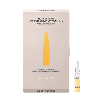 BABOR Nutri Restore Restorative Serum Ampoules for the Face, for Intensely Nourished and Healthy Skin, Vegan Formula, with Amino Acids and Argan Oil, Ampoule Concentrates, 7 x 2 ml