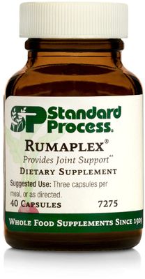 Standard Process Inc. Rumaplex - Whole Food Bone Support and Bone Health, Cholesterol and Joint Support with Betaine Hydrochloride, Rice Bran, Soy Protein, Spanish Moss, Swiss Chard - 40 Capsules