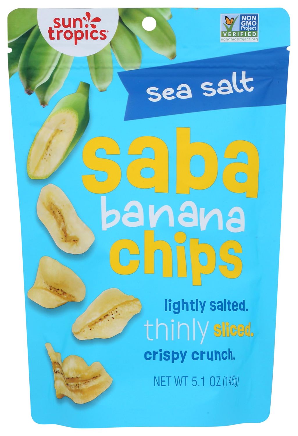 SUN TROPICS Sea Salt Banana Chips, 5.1 OZ