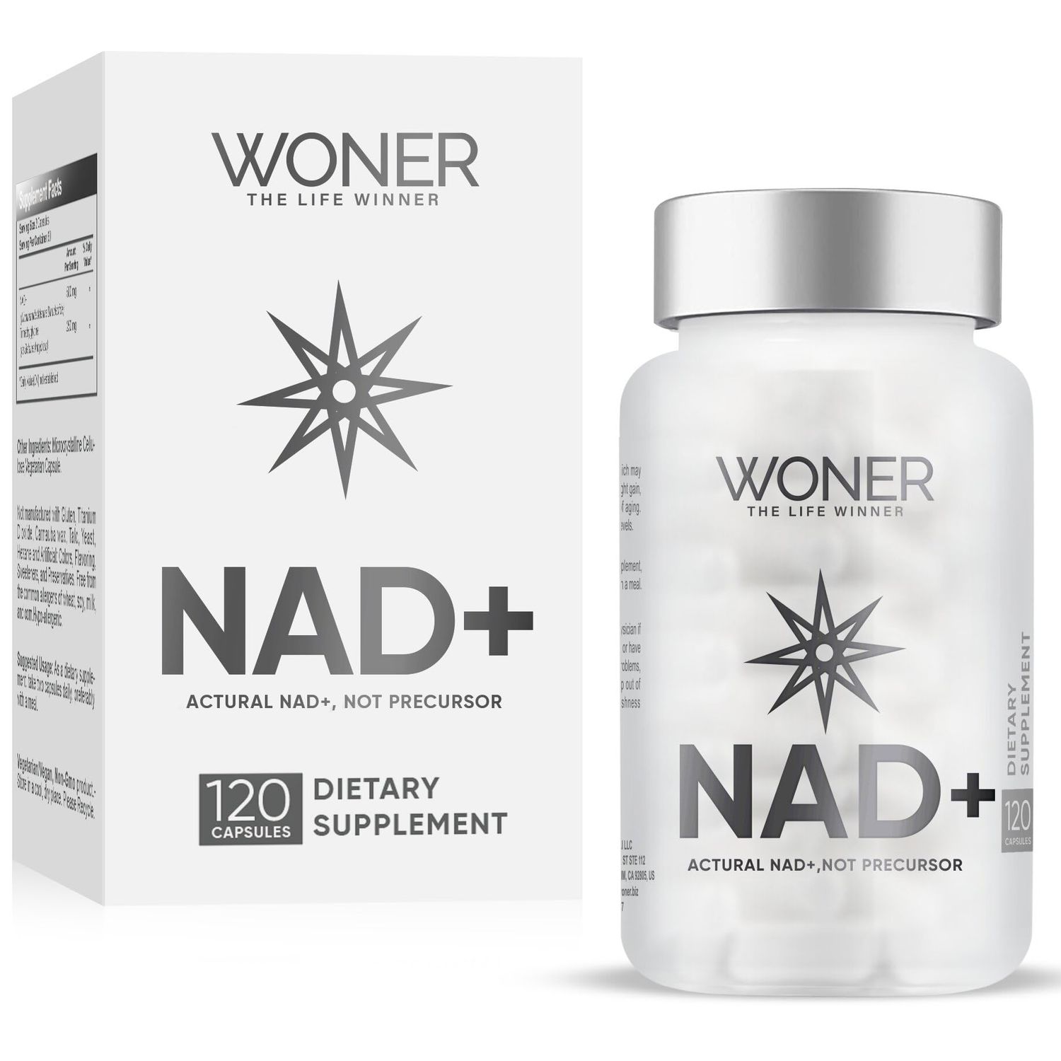 EFINITYER NAD Supplement 750 mg - 120 Capsules for Maximum Absorption - NMN Alternative