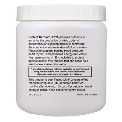 Protect Cardio EDTA 30 servings 345 grams - Arginine, Citrulline, Potassium, Magnesium, Beet Root, Pine Bark, Gamma Tocopherol, Vitamin Co-Factors - Great Tasting All-Natural Sugar-Free Formula.