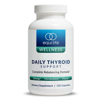 Equilife - Daily Thyroid Support, Thyroid Supplement, Promotes Stress Relief, Contains Zinc, Copper, Vitamin A, Selenium, Rich in Antioxidants, Gluten-Free, Nut-Free, Non-GMO (120 Capsules)
