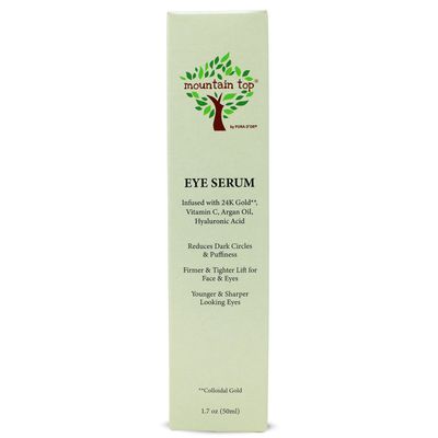 MOUNTAIN TOP Eye Serum Infused with 24K Gold, Vitamin C, Argan Oil, Hyaluronic Acid - For a Tighter Lift and Reduction in Appearance of Wrinkles, Fine Lines, and Dark Circles (1.7oz)